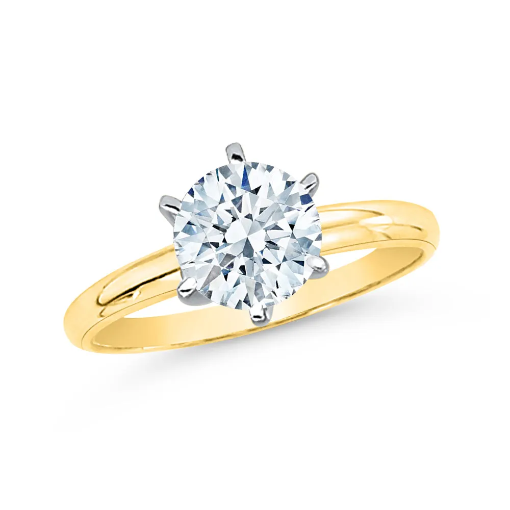 1.09 ct. I - VS1 Round Brilliant Cut Lab Grown Diamond Solitaire Engagement Ring in 14k Gold