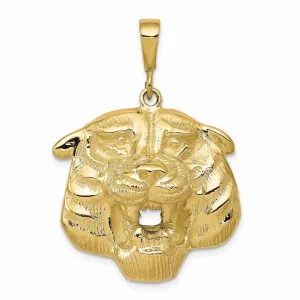 10k Yellow Gold Polished Tigers Head Pendant