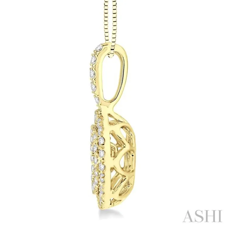 1/2 Ctw Diamond Emotion Pendant in 14K Yellow Gold with Chain