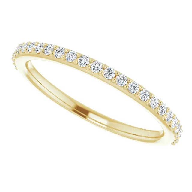 14K Gold 1/4 CTW PinPoint Set Natural Diamond Wedding Band