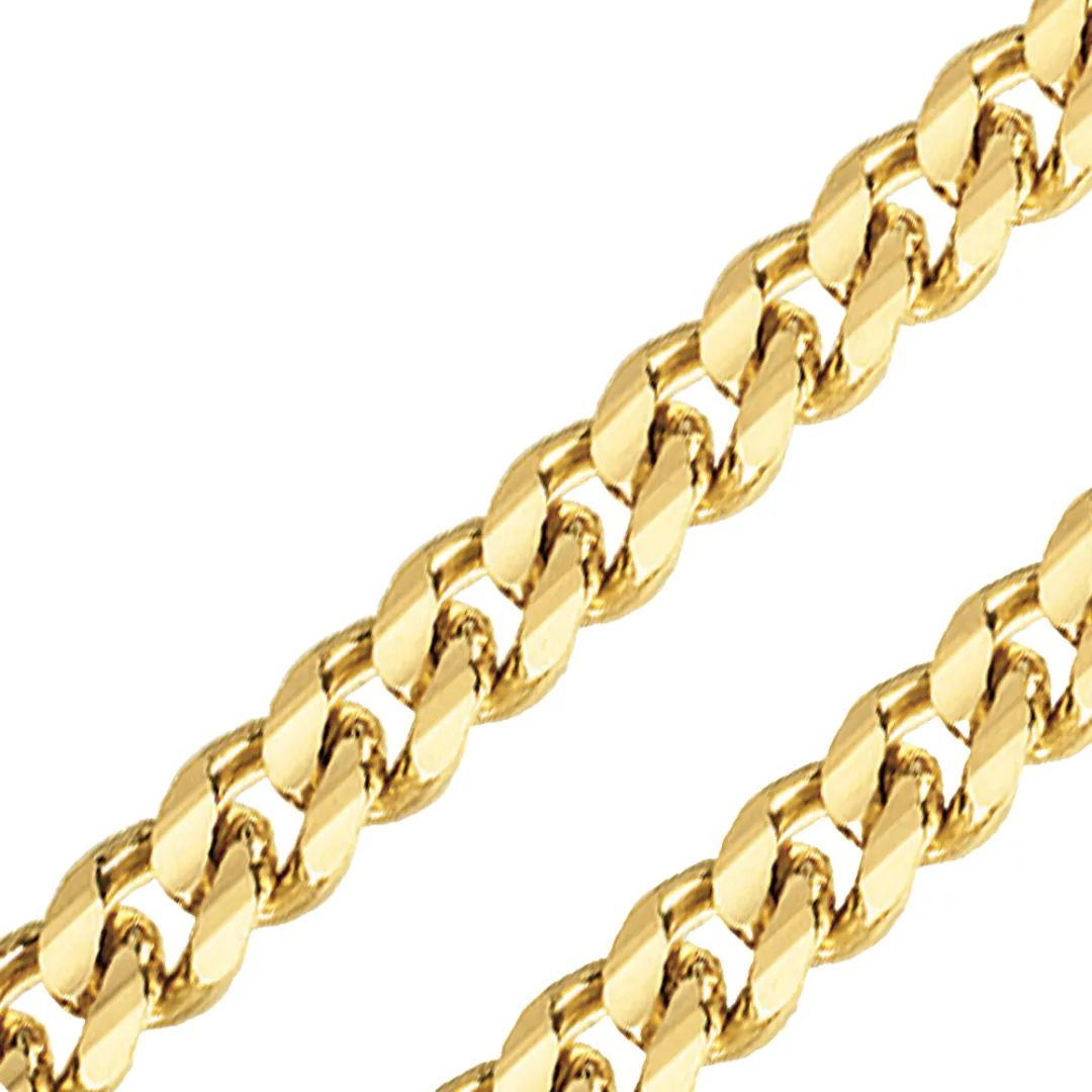 14K SolidYellow 3.50mm-12.50mm CUBAN Bracelets