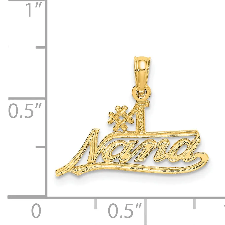 14k Two Tone Gold Love Pendant