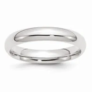 14k White Gold 4mm Comfort-Fit Wedding Band Ring