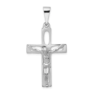 14k White Gold Crucifix Pendant