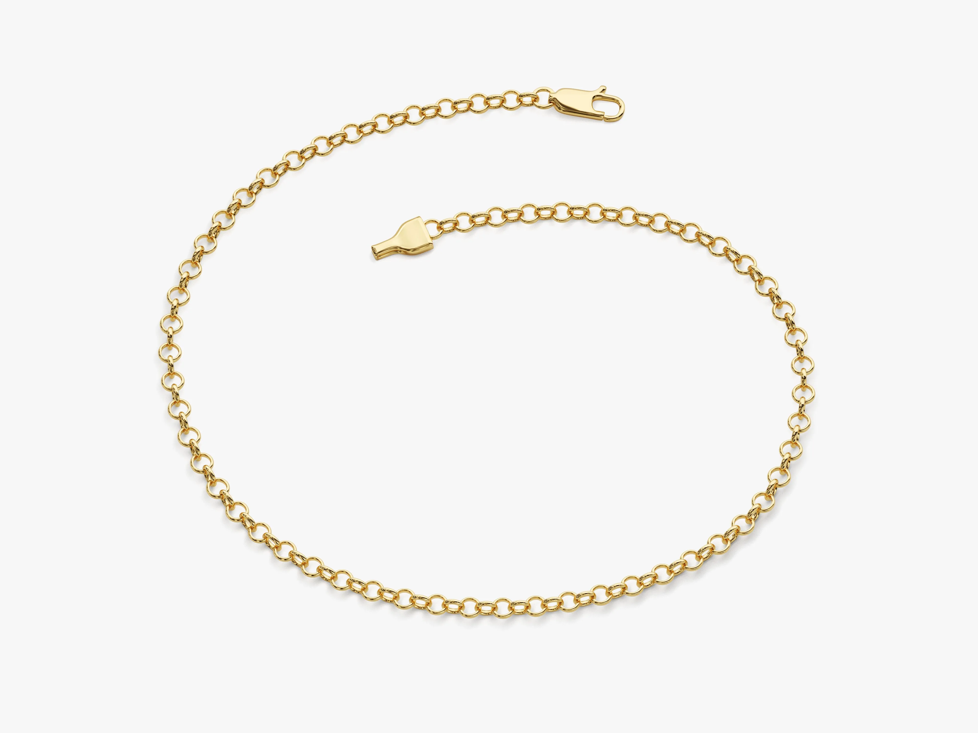 14k Yellow Gold 2.0mm Rolo Chain Bracelet