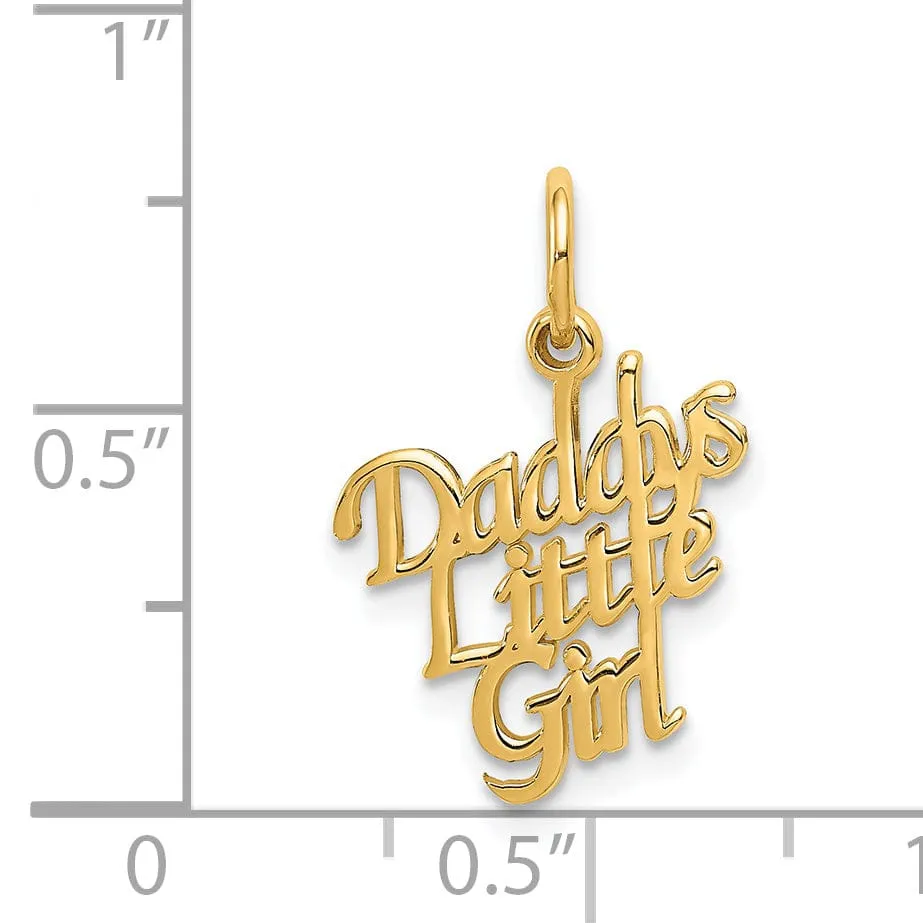 14k Yellow Gold Daddy's Little Girl Charm