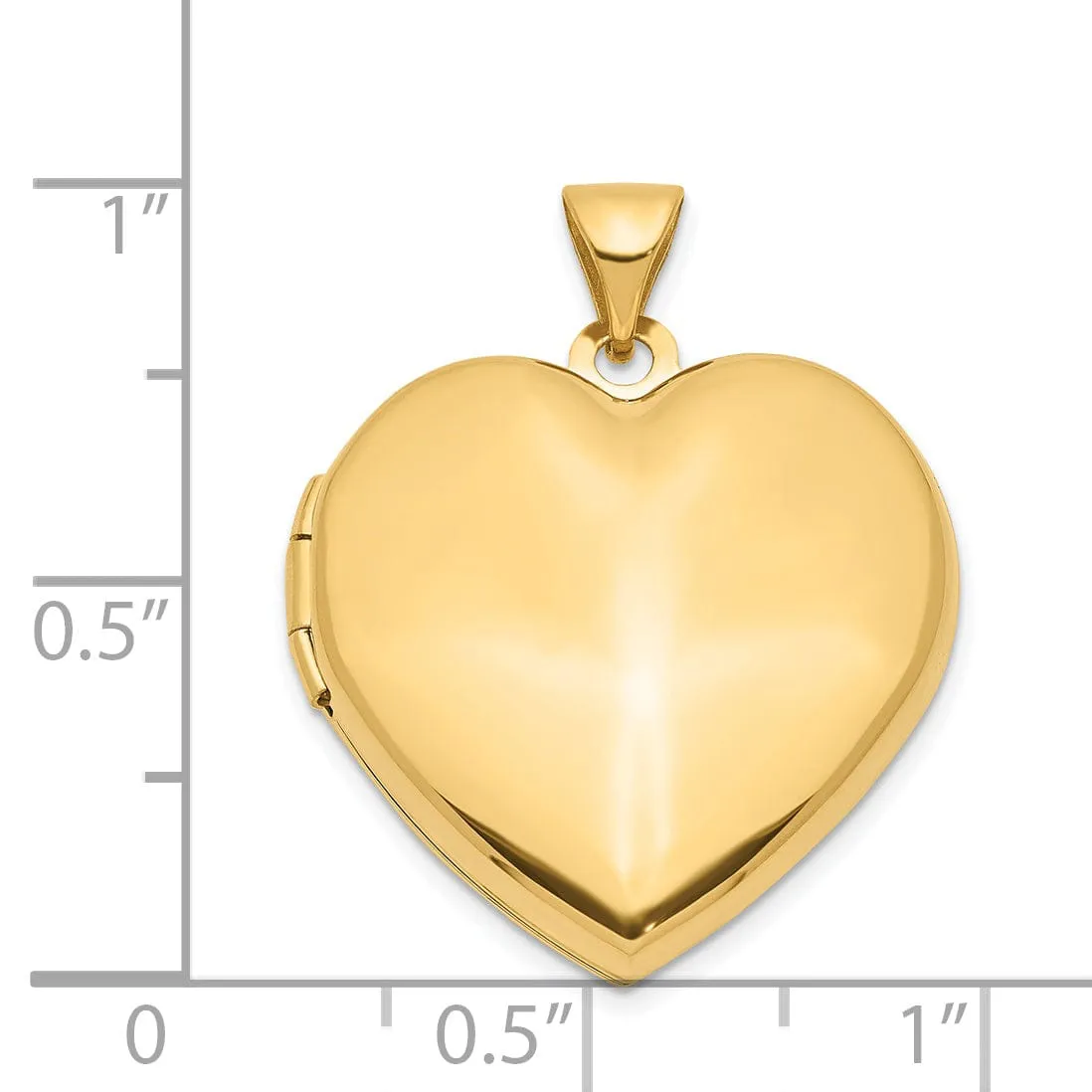 14k Yellow Gold Plain Heart Family Locket