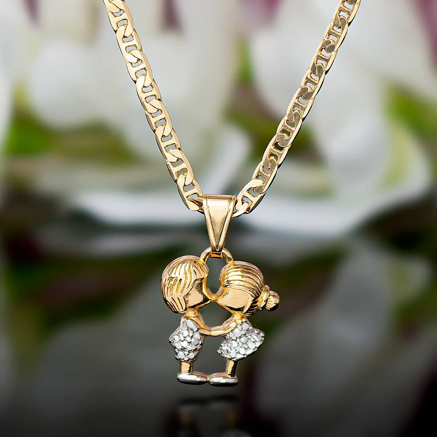 18K Gold Plated Young Love Charm Necklace