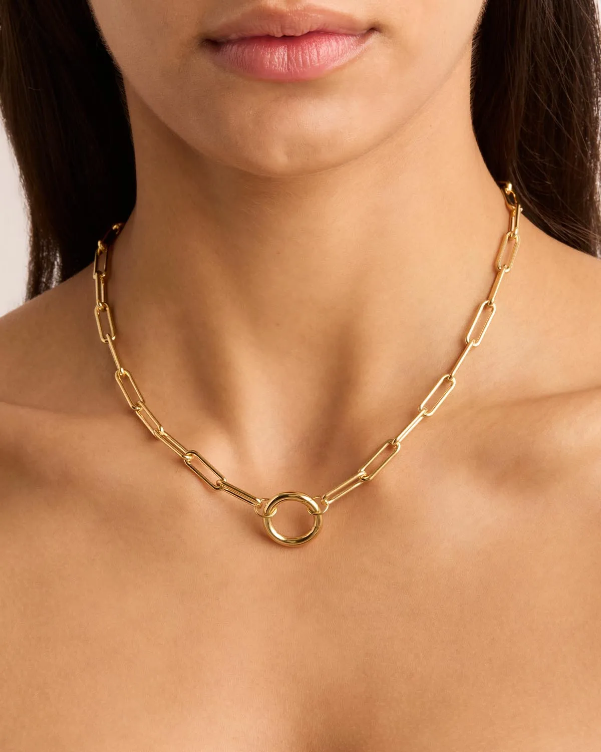 18k Gold Vermeil 18" With Love Annex Link Necklace