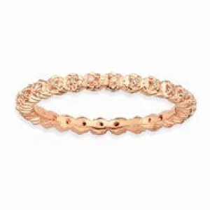 18k Rose Gold Plated Diamond Ring