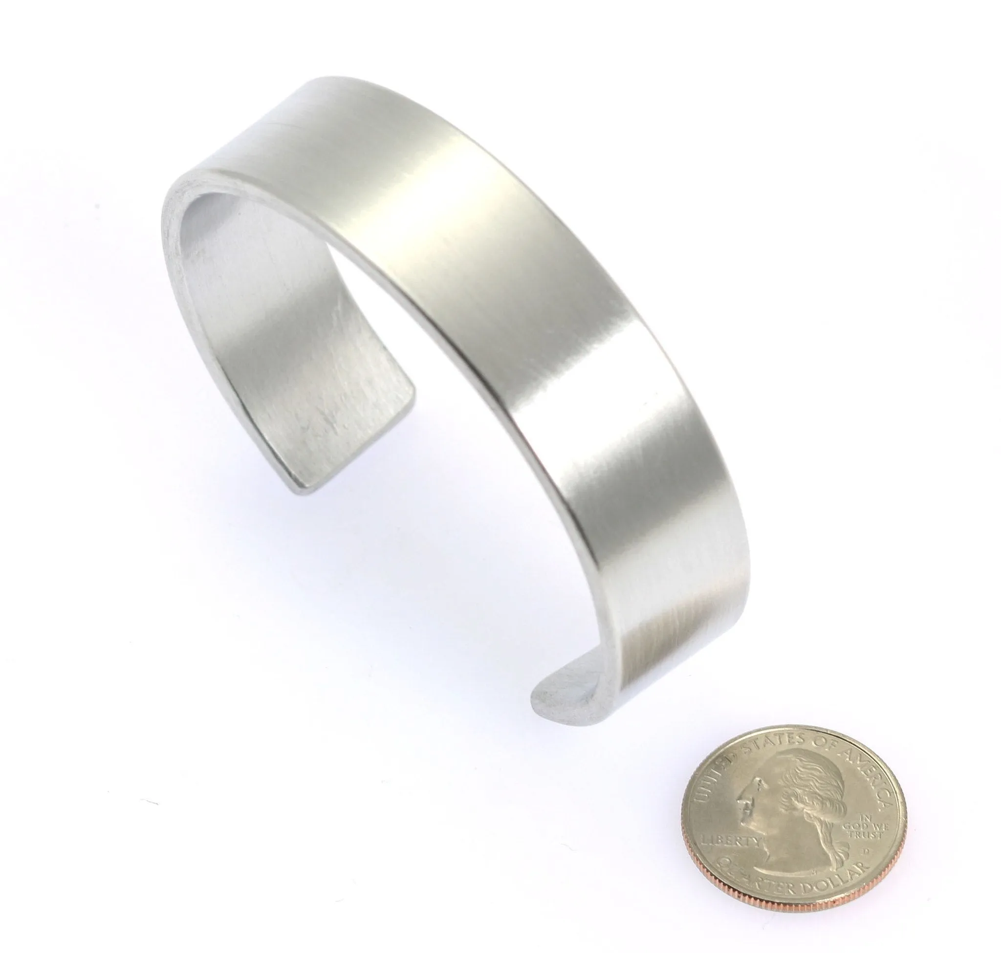 19mm Brushed Aluminum Cuff Bracelet