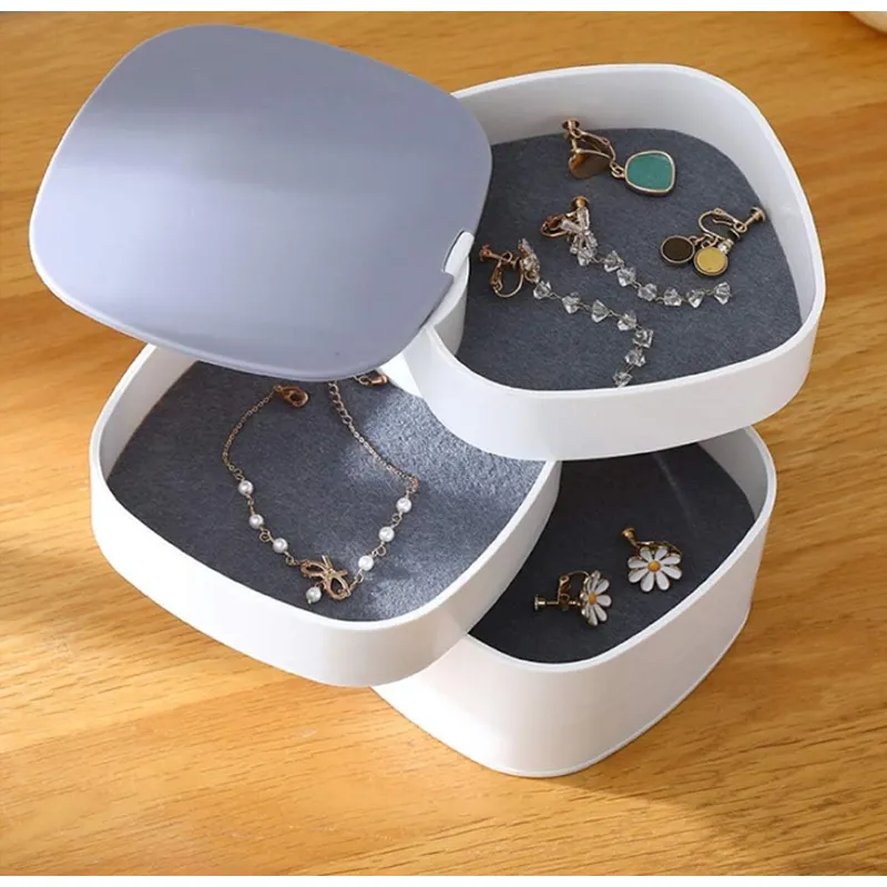 360 - Degree Rotating Jewelry Organizer With Mirror Eo-2