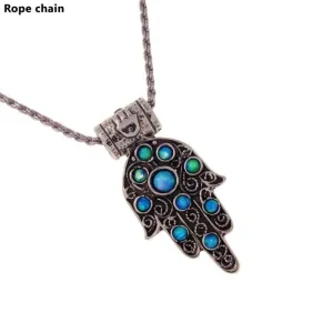 925 Sterling Silver Blue Opal 3mm Pendant