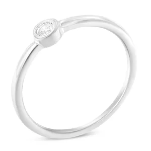 .925 Sterling Silver Miracle-Set Diamond Round Shaped Promise Ring (0.05 Cttw, J-K Color, I1-I2 Clarity)