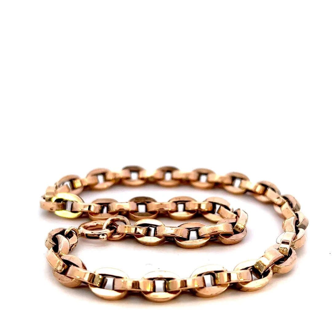 9ct Rose Gold Belcher Link Bracelet – An Investment for Eternity!