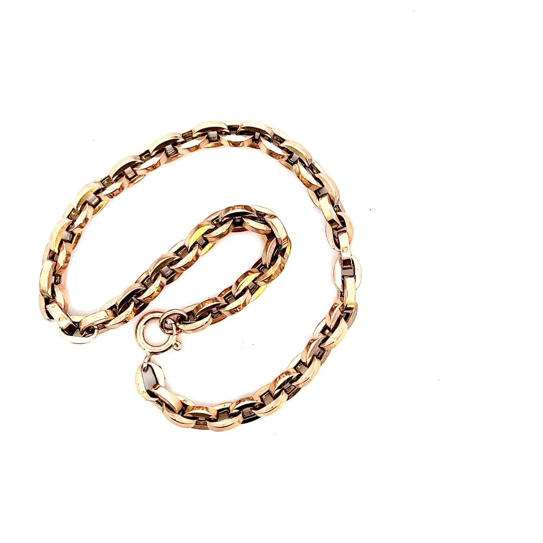 9ct Rose Gold Belcher Link Bracelet – An Investment for Eternity!