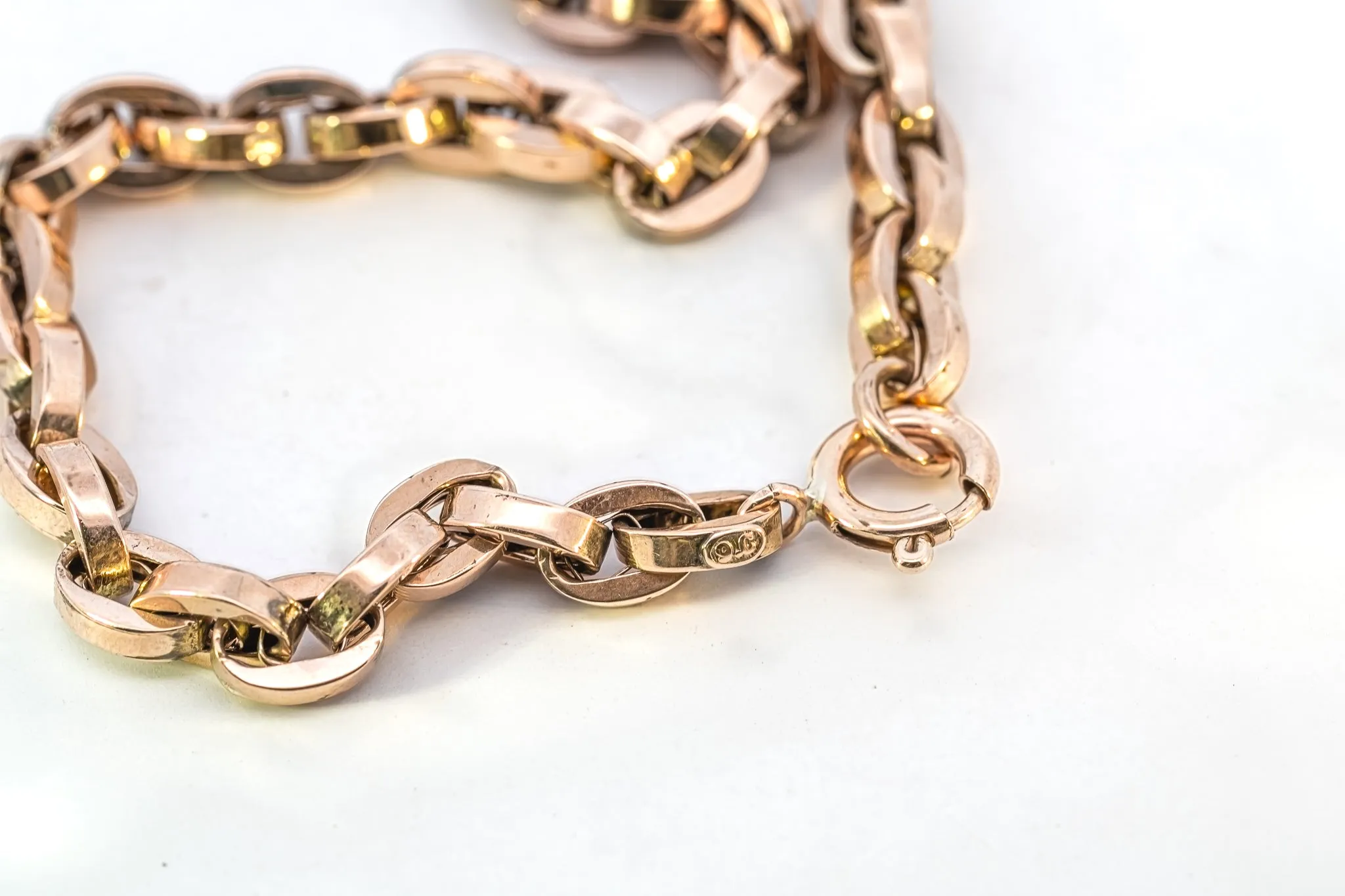 9ct Rose Gold Belcher Link Bracelet – An Investment for Eternity!