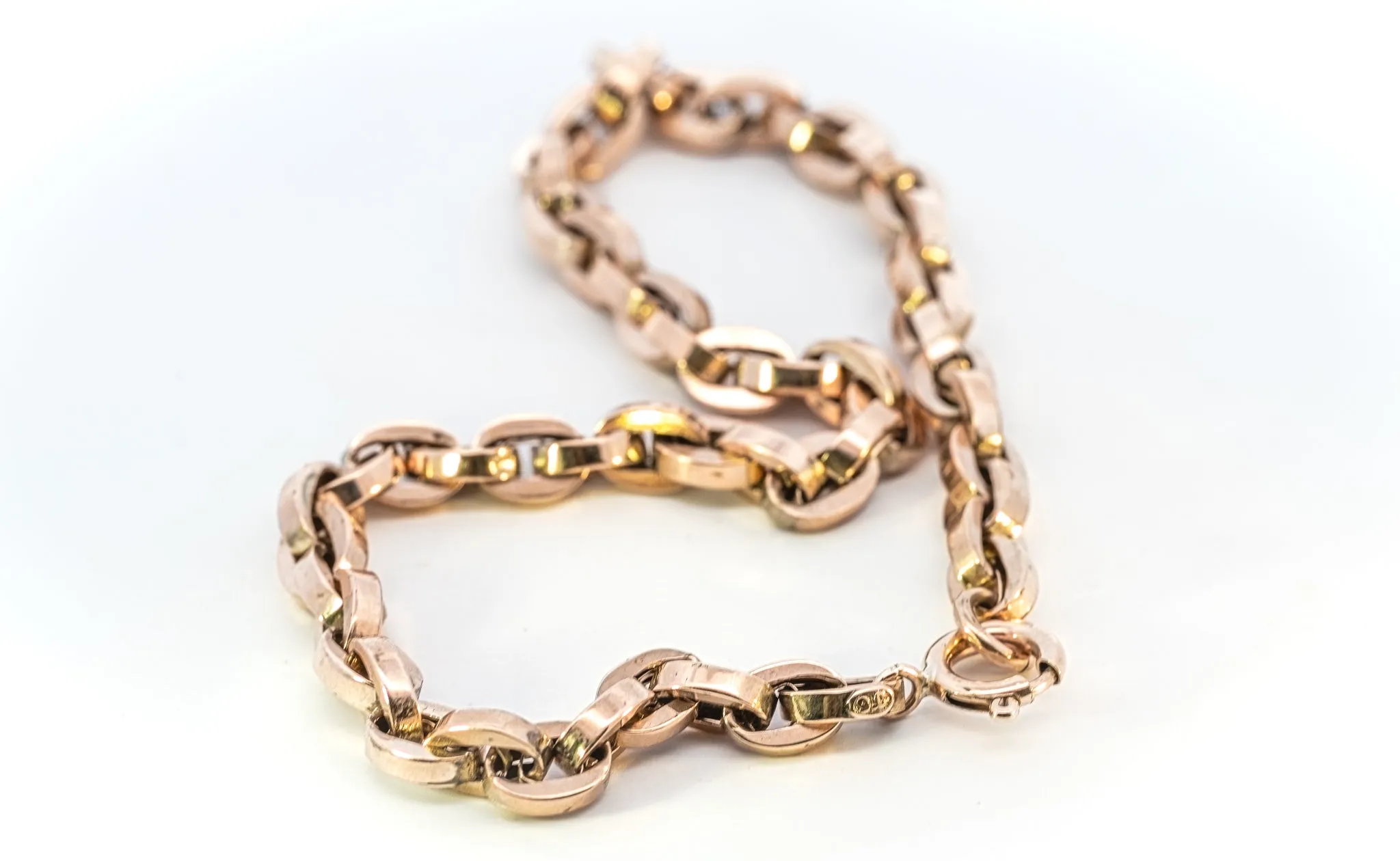 9ct Rose Gold Belcher Link Bracelet – An Investment for Eternity!