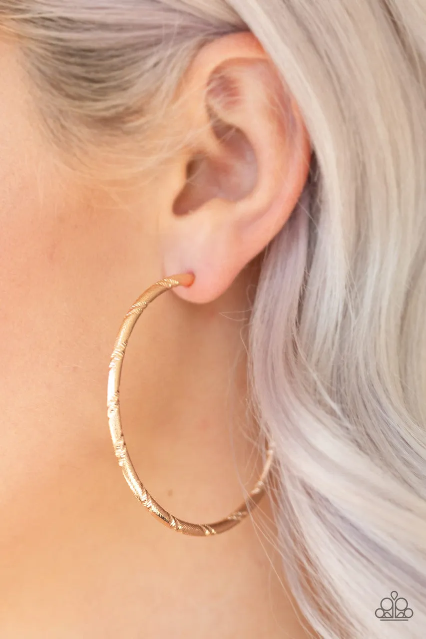 A Double Take Gold Paparazzi Earrings