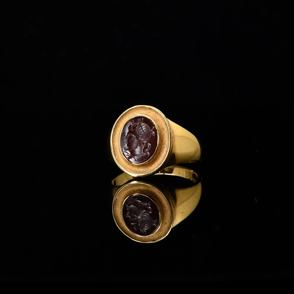 A Neo-Classical Red Jasper Intaglio Ring, ca. 19th century