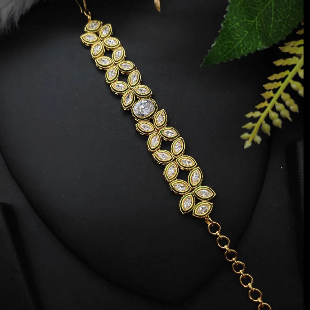 Aamrapali Gold Plated Crystal Stone Bracelet