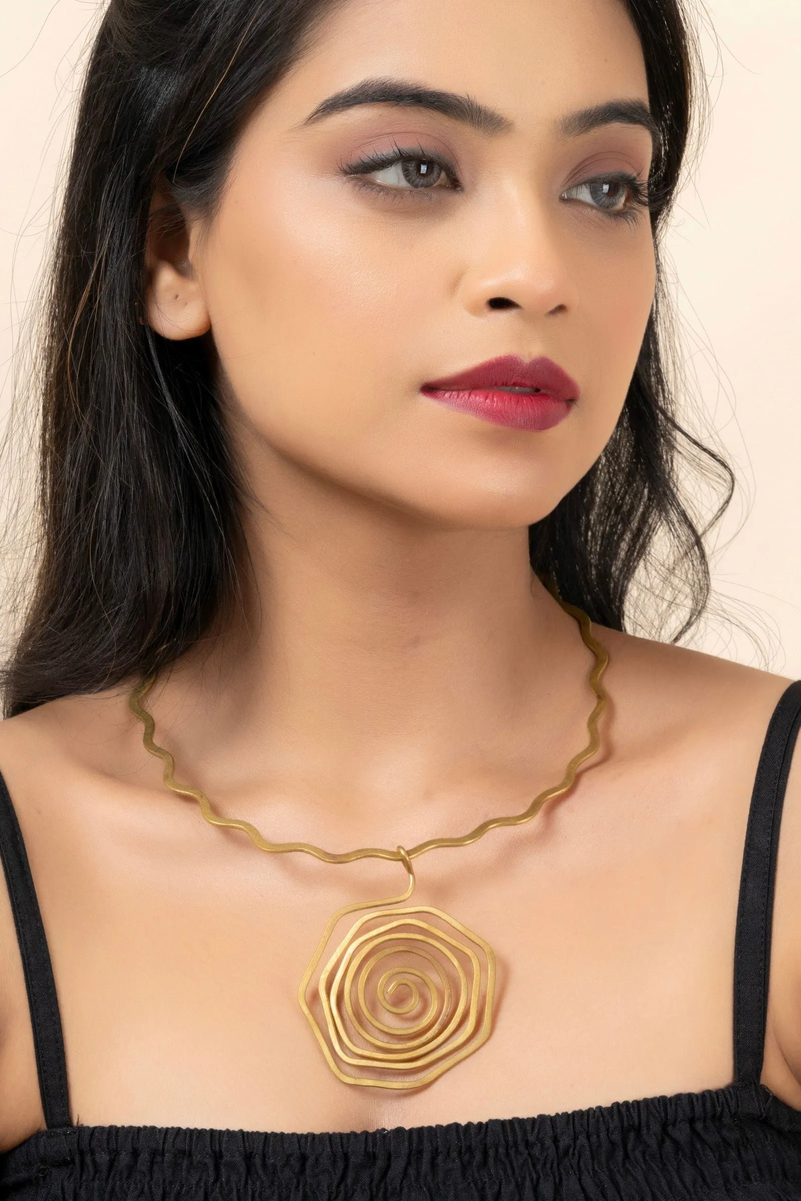 Artisan Handmade Dokra Brass Choker Necklace with Golden Floral Design Jewelry- Timeless Elegance Personified