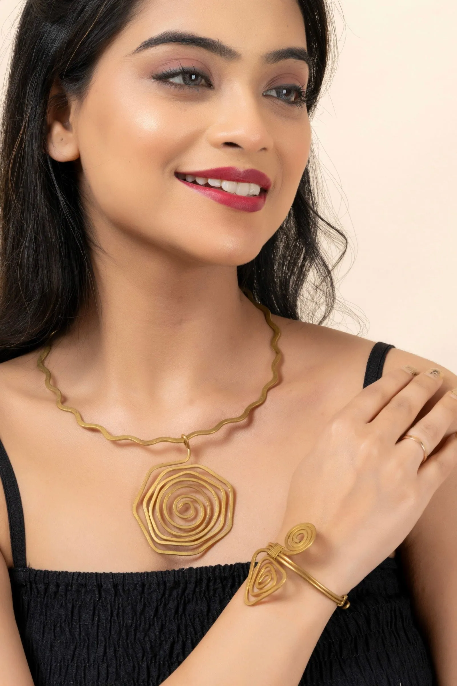 Artisan Handmade Dokra Brass Choker Necklace with Golden Floral Design Jewelry- Timeless Elegance Personified