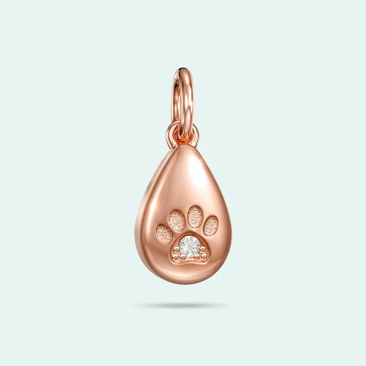 Ashes Charm - The Paw Print Love Drop