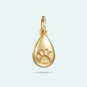 Ashes Charm - The Paw Print Love Drop