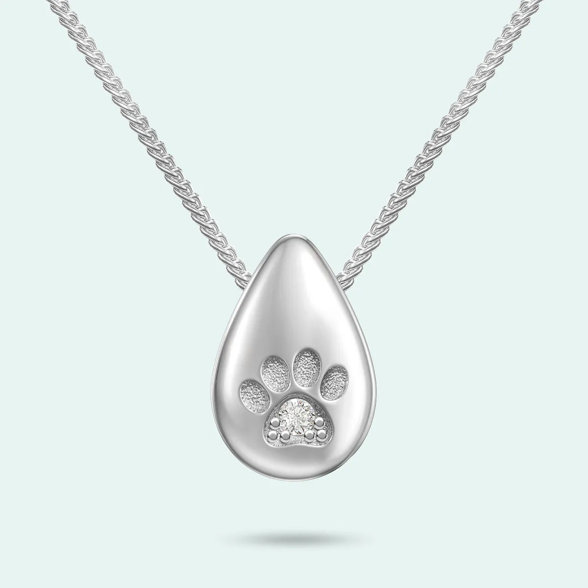 Ashes Pendant - The Paw Print Love Drop