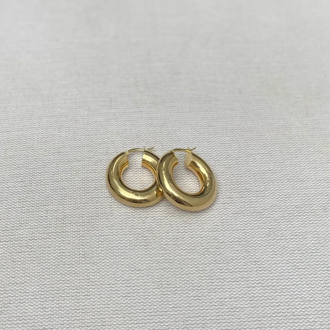 Bold, Shiny, Chunky Hoops - Gold - Small Size