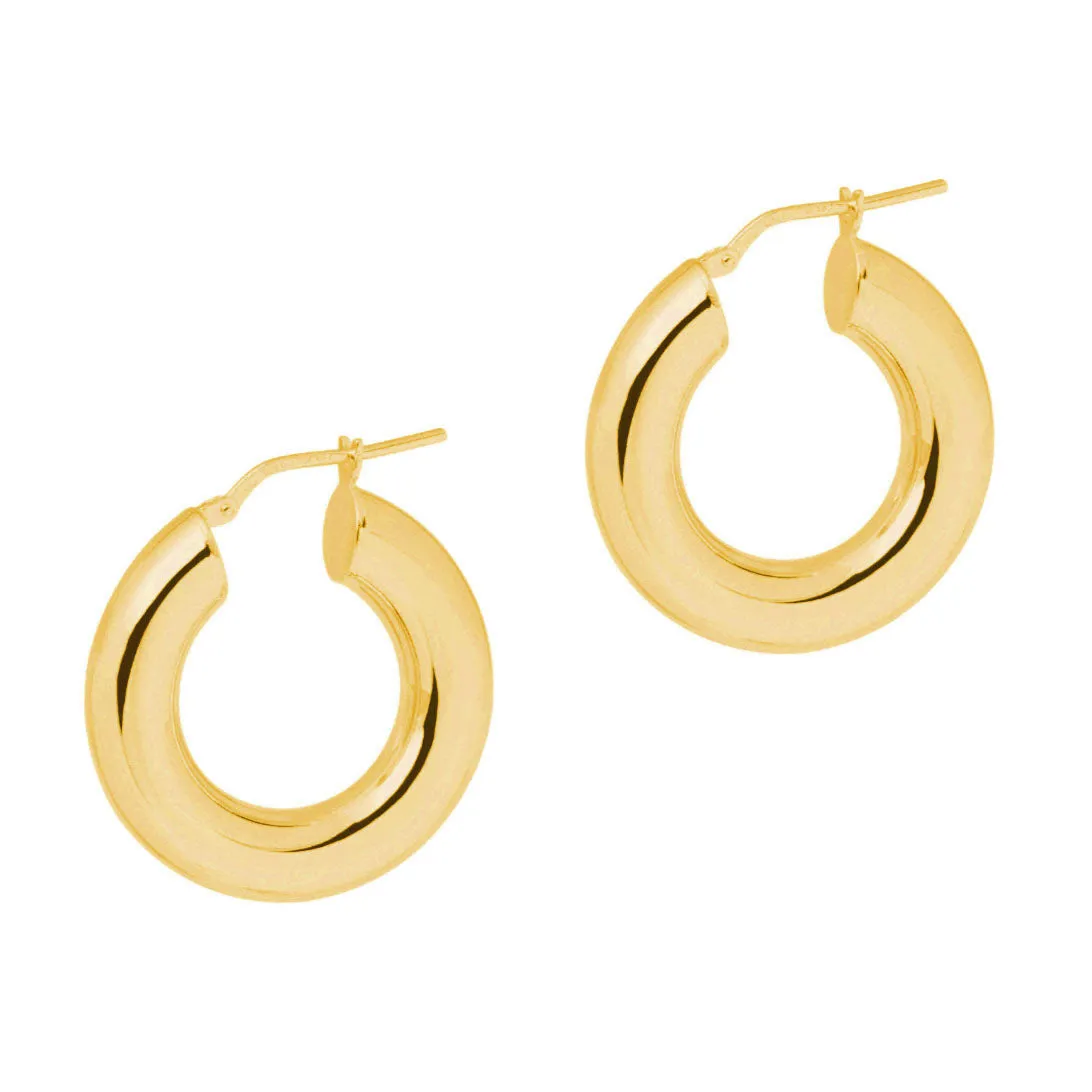 Bold, Shiny, Chunky Hoops - Gold - Small Size