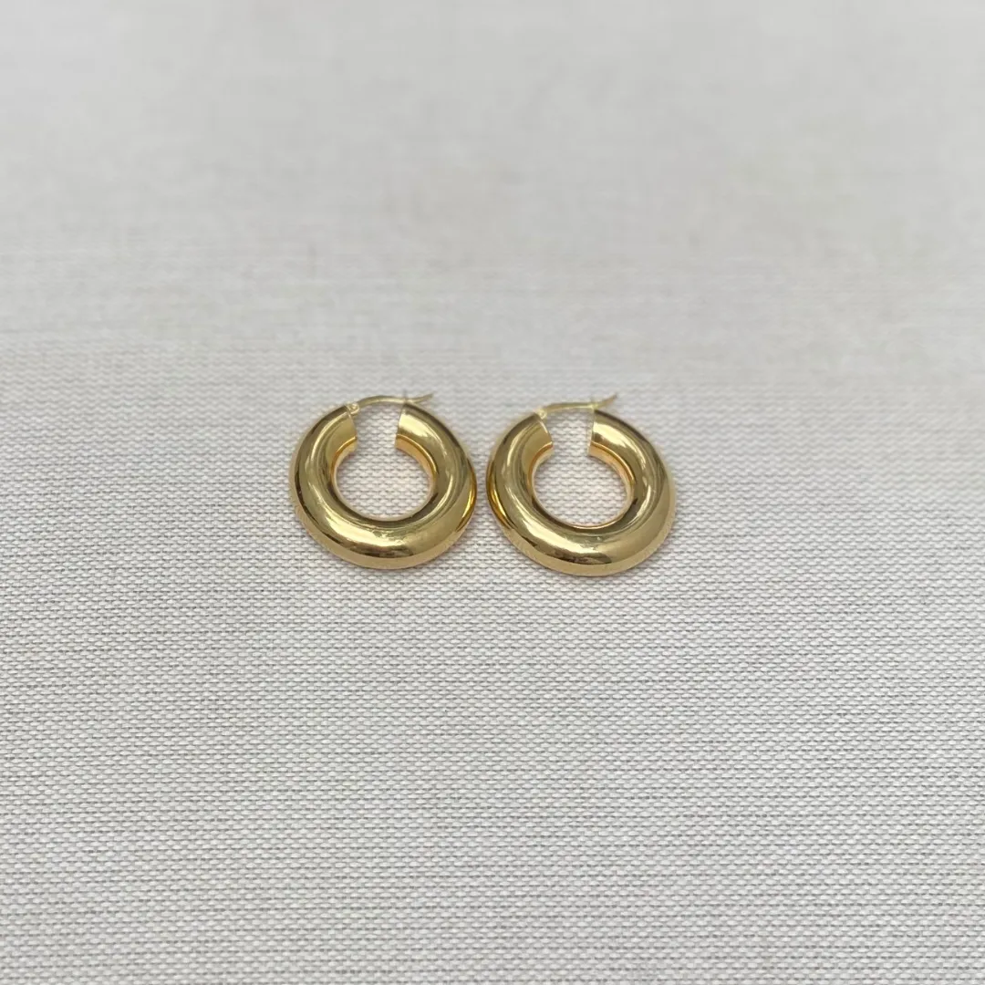 Bold, Shiny, Chunky Hoops - Gold - Small Size