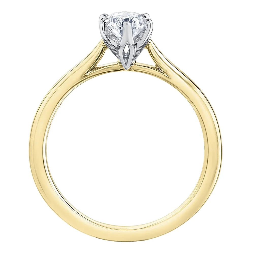 Canadian Oval Diamond Six-Claw Engagement Ring