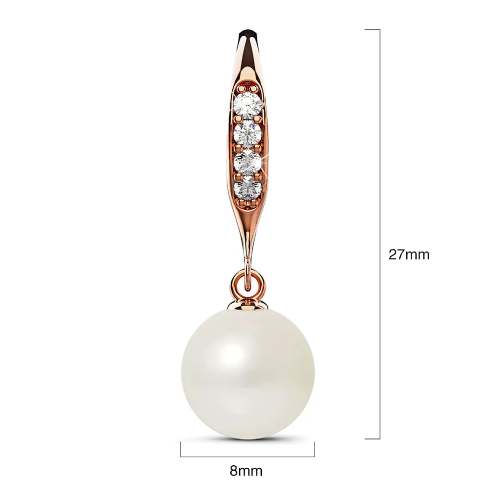 Chivalry Pearl Drop Earrings Embellished with SWAROVSKI Crystal Pearls