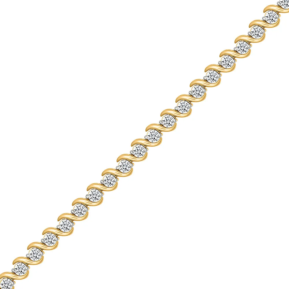 Clara Bright Gold & Diamond Bracelet