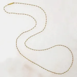 Dainty 9k Gold Edwardian Figaro Chain