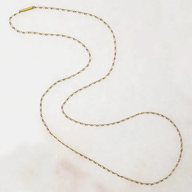 Dainty 9k Gold Edwardian Figaro Chain