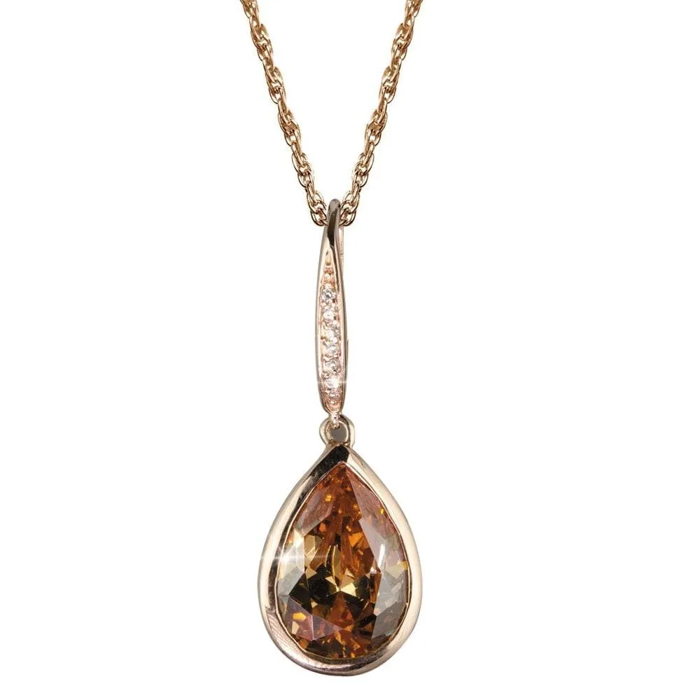 Delight Chocolate Pear Drop Pendant