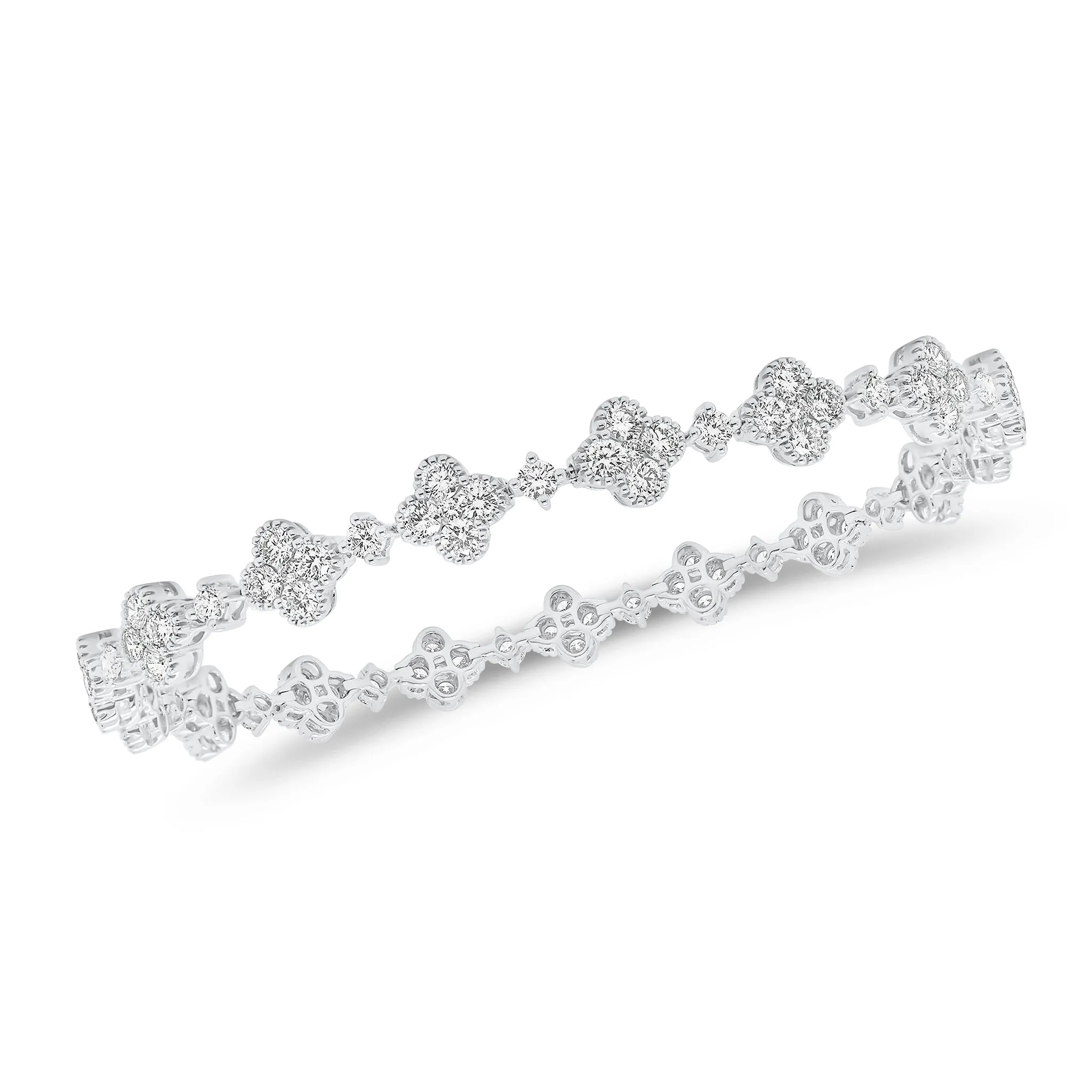 Diamond Clover Link Bracelet