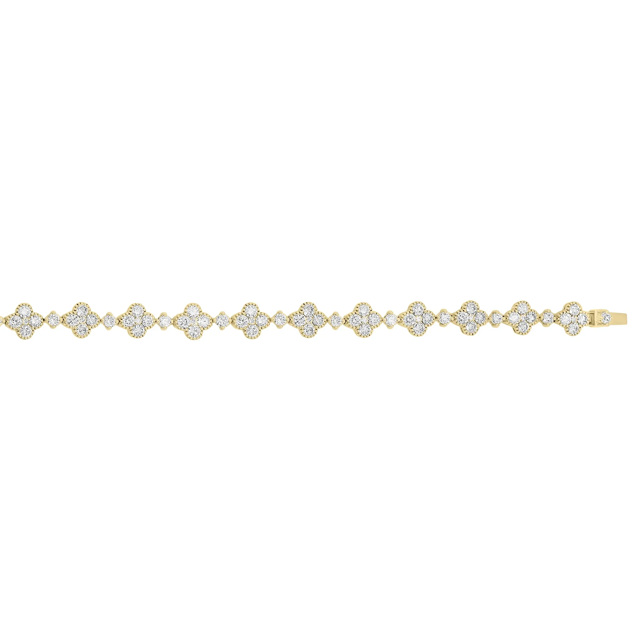 Diamond Clover Link Bracelet