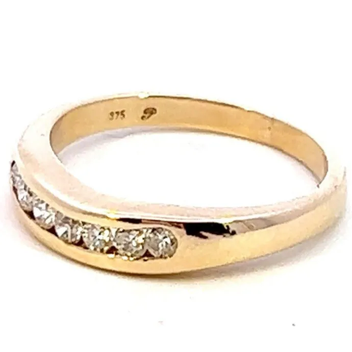 Elegant Yellow Gold Diamond Engagement/Wedding Ring - TDW 0.50ct