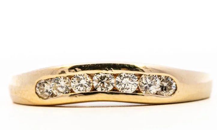 Elegant Yellow Gold Diamond Engagement/Wedding Ring - TDW 0.50ct