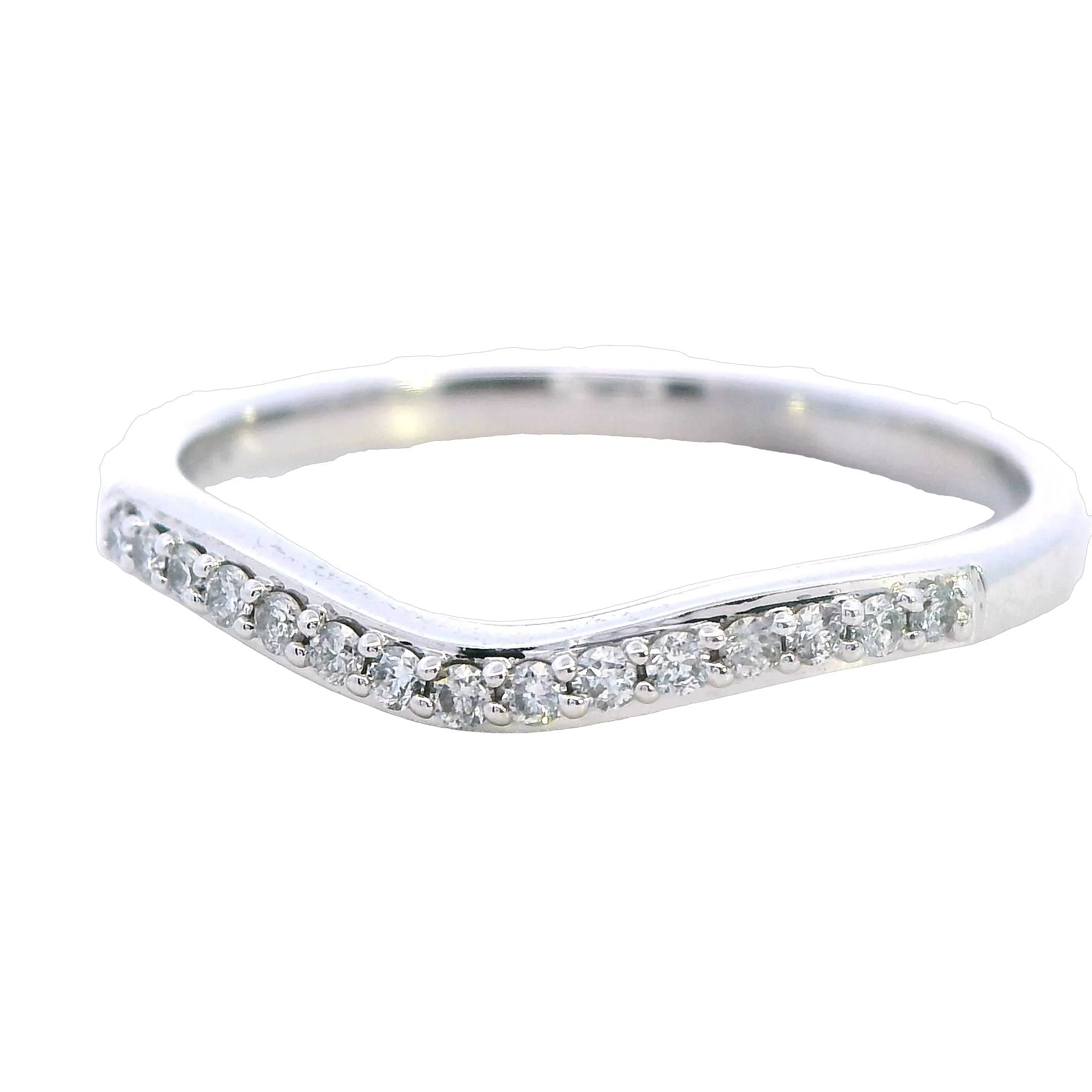 Enchanted Romance: Elegant White Gold Bridal Set with 0.50ct Diamond