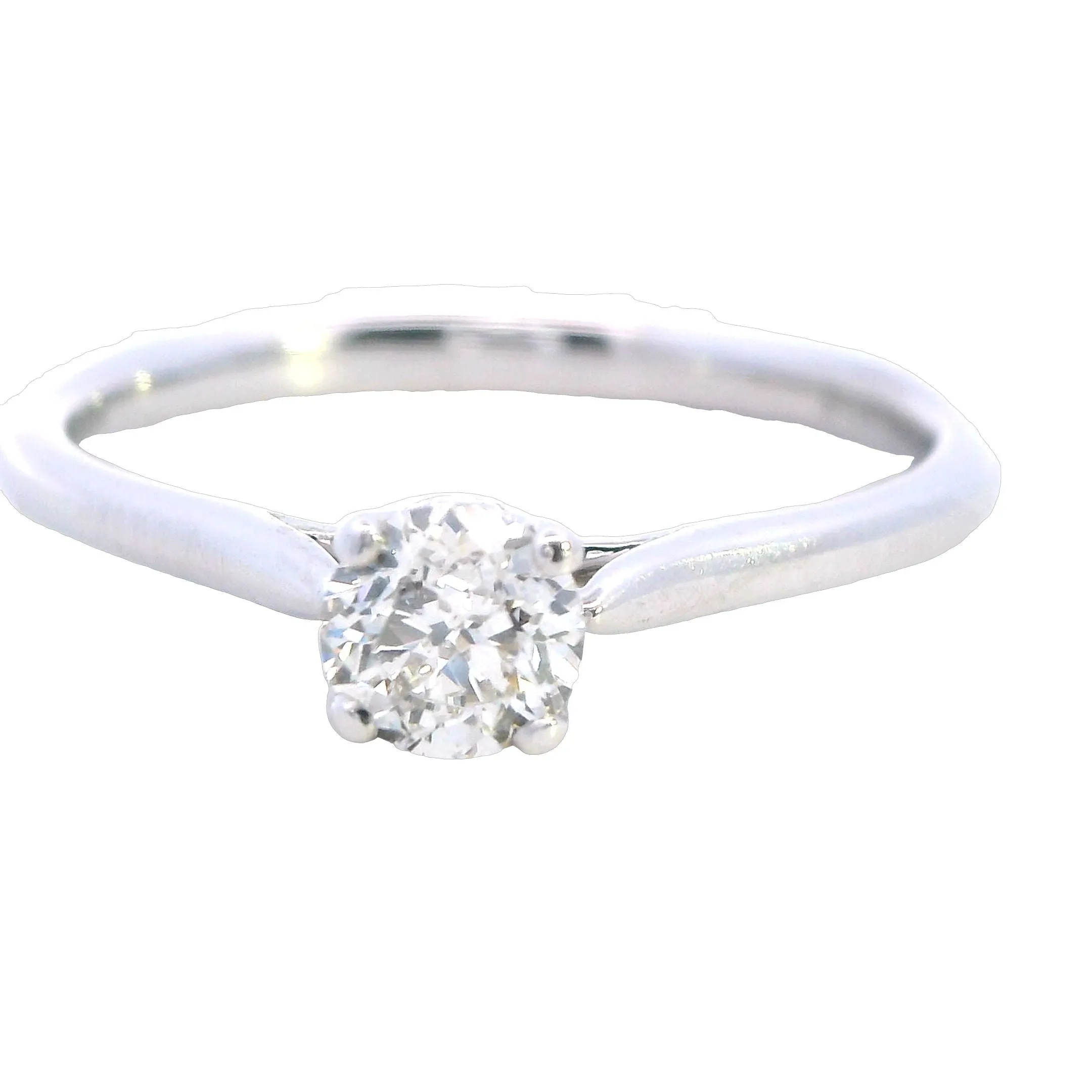 Enchanted Romance: Elegant White Gold Bridal Set with 0.50ct Diamond