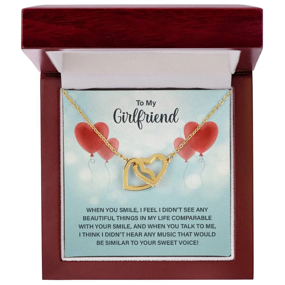 Eternal Bond: Interlocking Hearts Necklace with Love Note