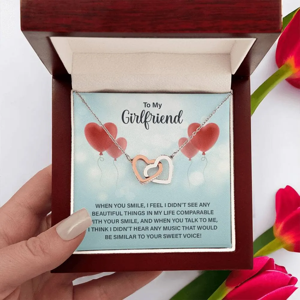 Eternal Bond: Interlocking Hearts Necklace with Love Note