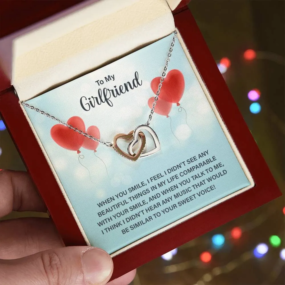 Eternal Bond: Interlocking Hearts Necklace with Love Note