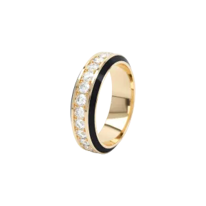 Eternity black enamel 6mm ring