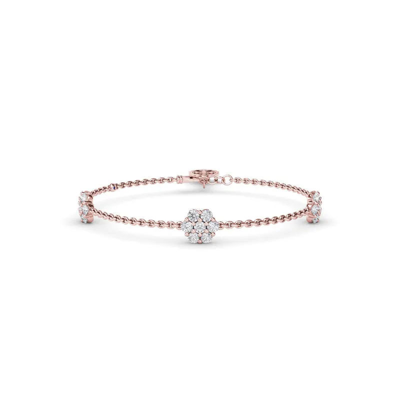 Fana Magnolia Diamond Station Bracelet